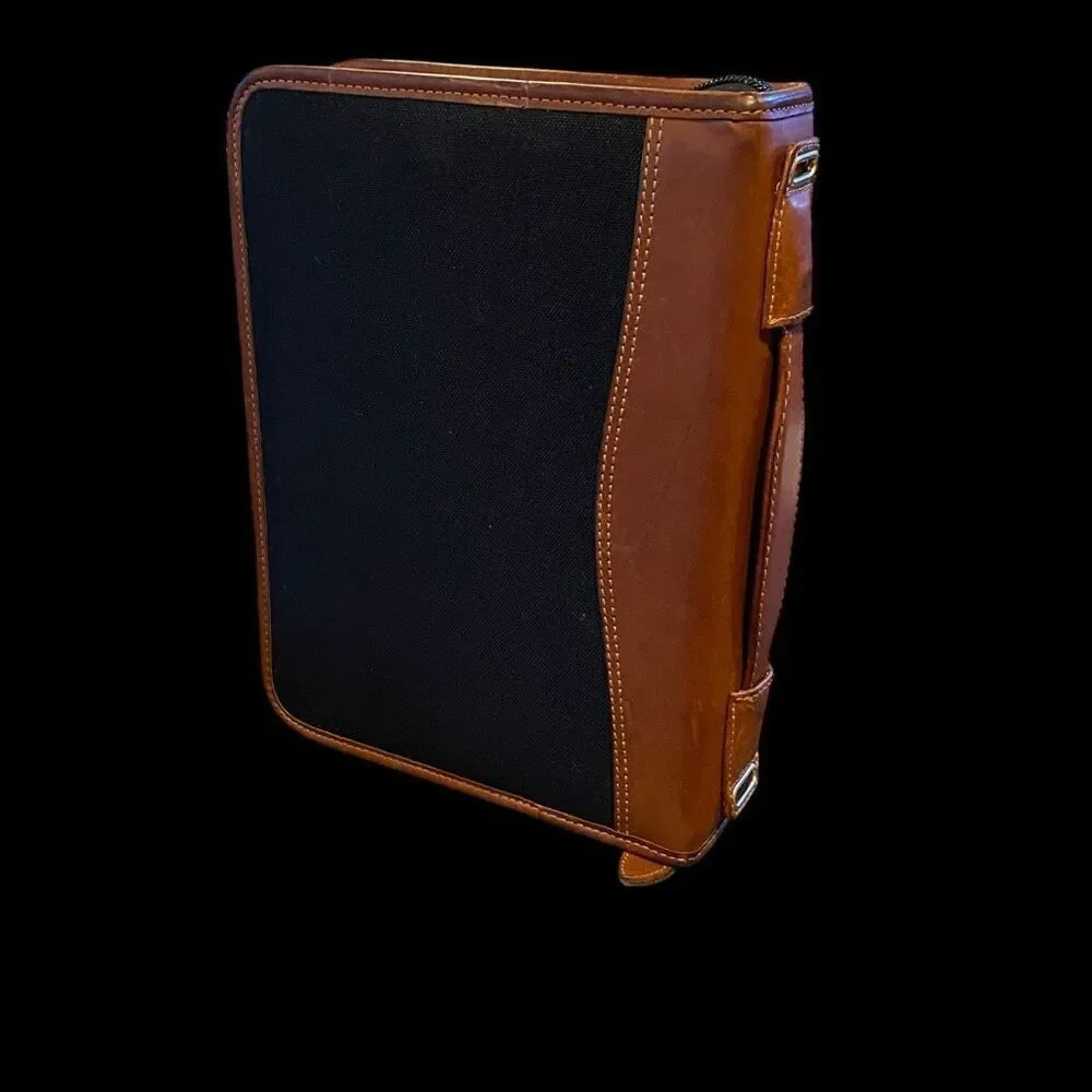 Vintage Daytimer Leather and Canvas with carry handle